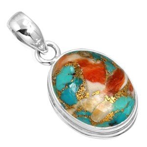 Boho Multicolor Spiny Oyster Pendant Necklace