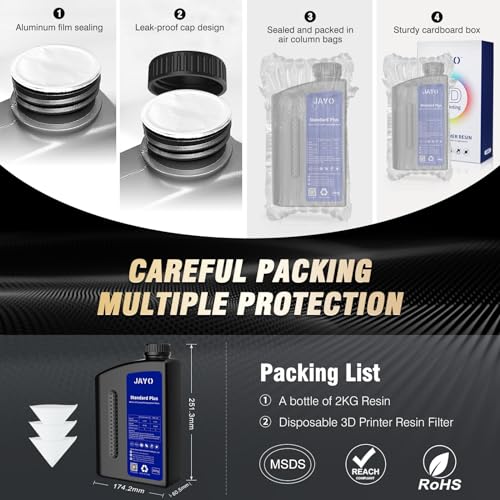 JAYO 3D Printer Resin, 2KG, Grey, High Precision