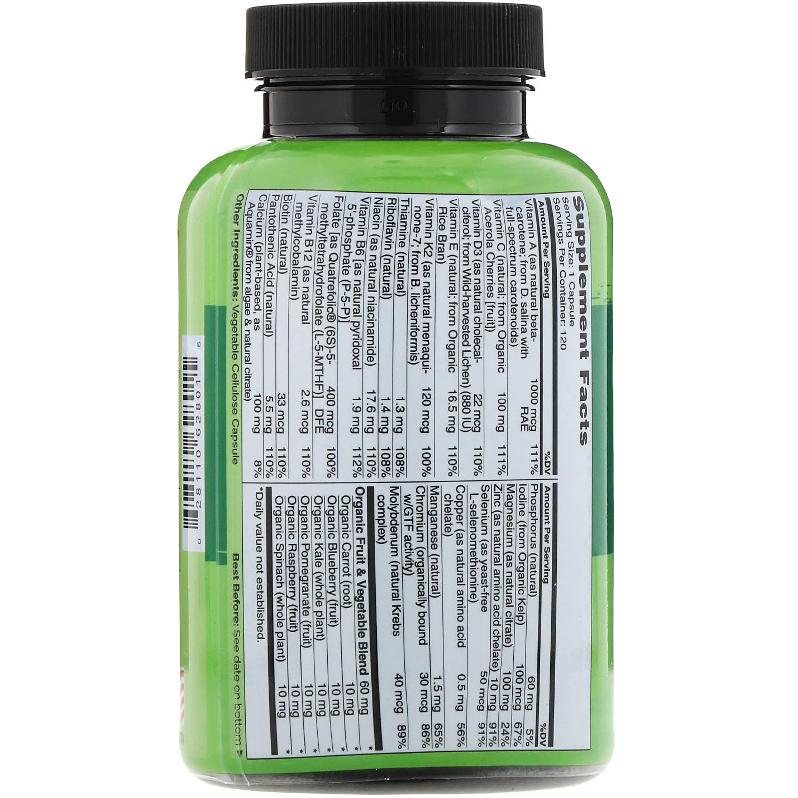 Male Energy Boosting Multivitamin - NATURELO 120 Capsules