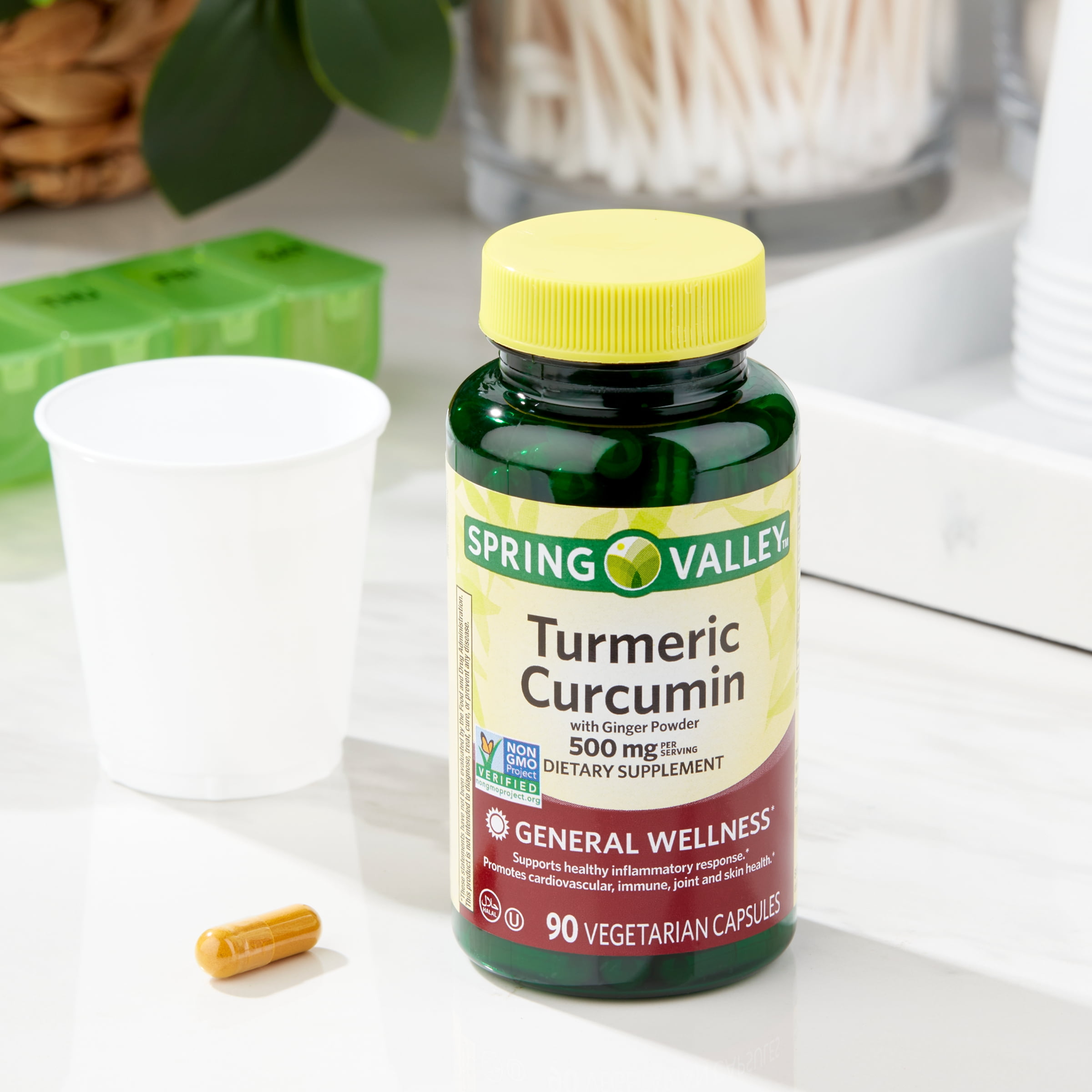 Turmeric Curcumin 500mg with Ginger Powder 90 Caps