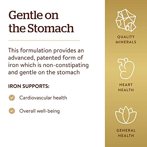 Solgar Gentle Iron Capsules, 180 Count
