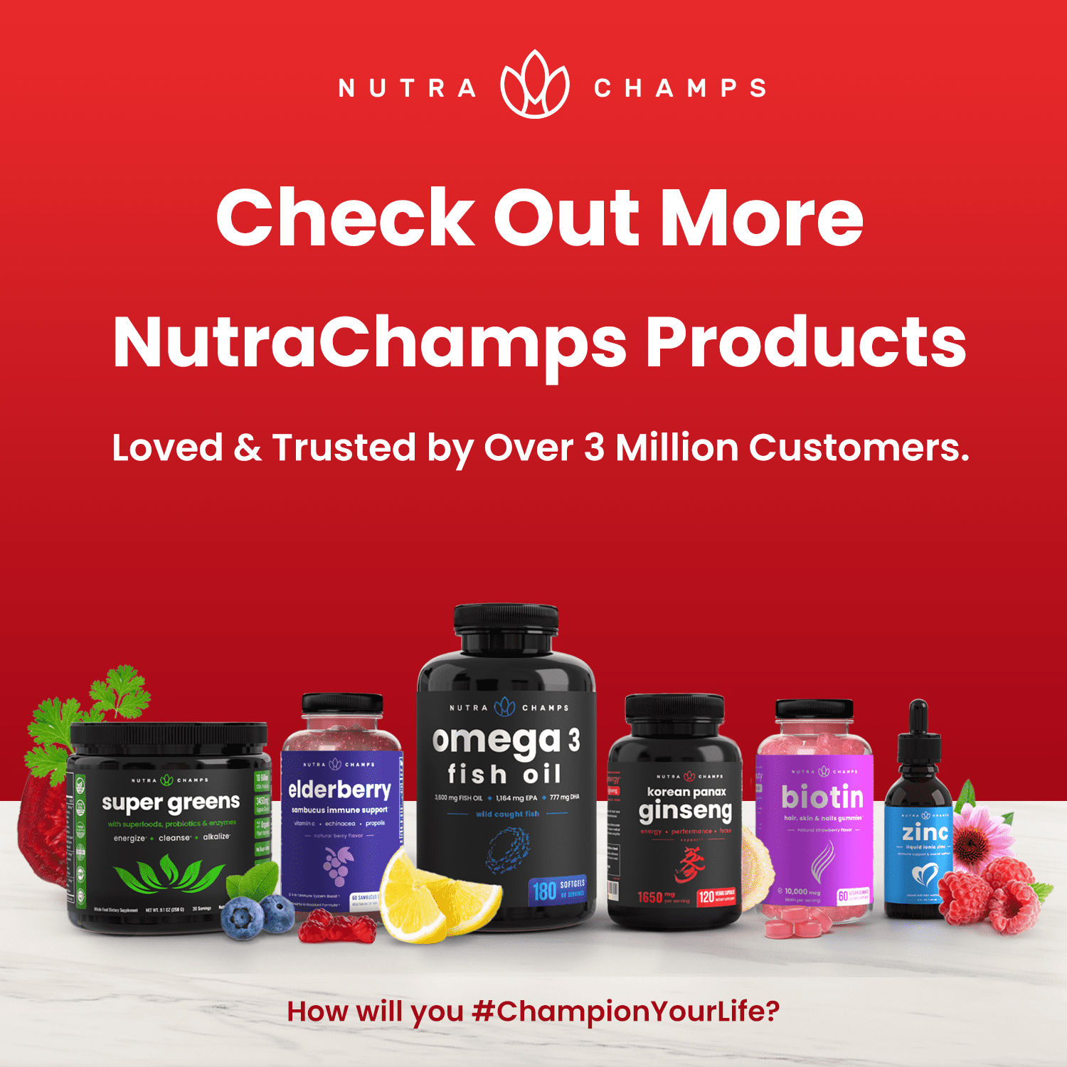 120 Vegan Capsules of NutraChamps Red Ginseng