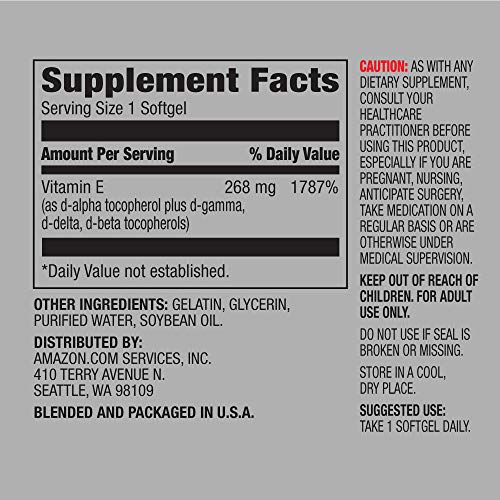 Vitamin E Softgels - 400 IU, 100 Count