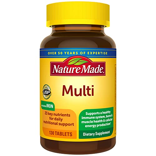 Nature Made Multivitamin Tablets with Iron, 130 Count