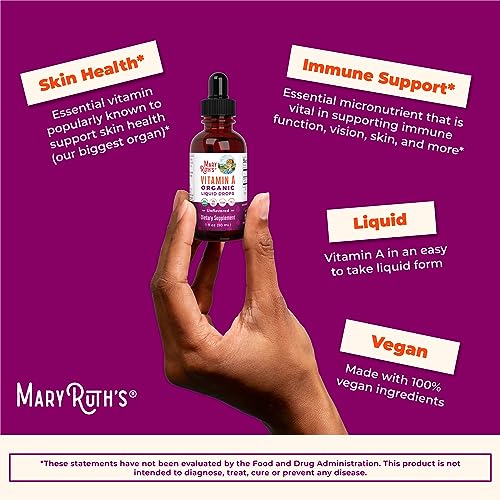 MaryRuth's Organic Vitamin A Drops | Immune & Eye Health
