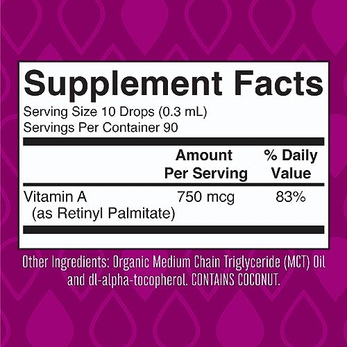 MaryRuth's Organic Vitamin A Drops | Immune & Eye Health