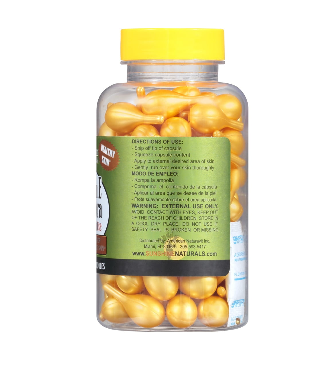 60 Sunshine Naturals Vitamin E & Aloe Vera Ampoules