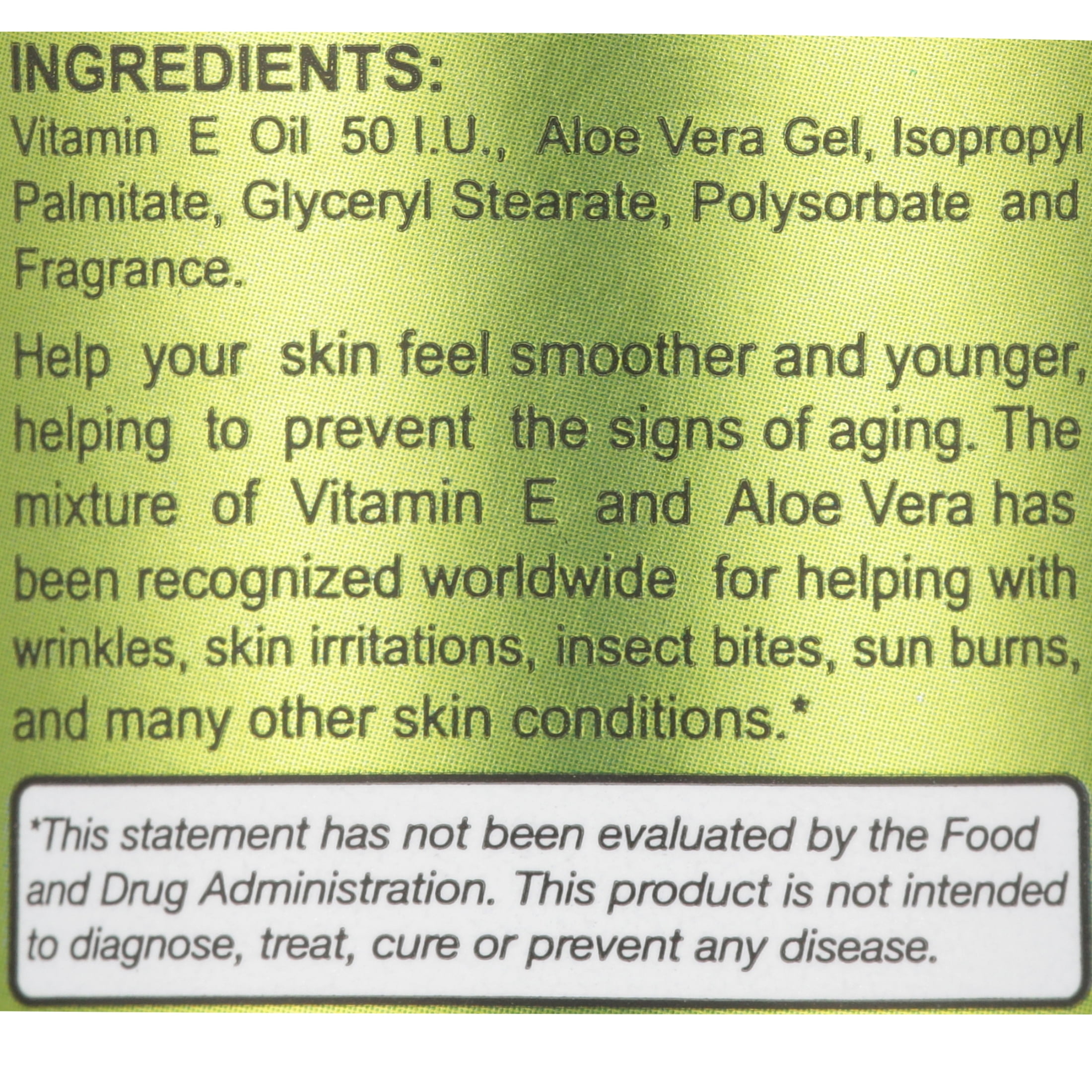 60 Sunshine Naturals Vitamin E & Aloe Vera Ampoules