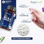2000mg BCAA Tablets with Vitamin B12 & B6
