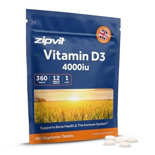 Zipvit 4000 IU Vitamin D3 Tablets - 360 Count