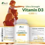High Strength Vitamin D3 4000 IU - 400 Veggie Tablets