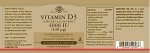 Solgar Vitamin D3 4000 IU Vegetarian Capsules - 60 Count