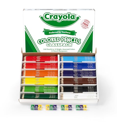 Bulk Colored Pencils for Classroom, 240 Count