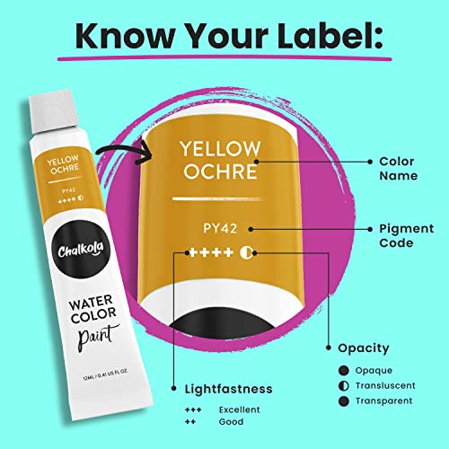 Watercolor Paint Set - 36 Tubes & Brushes