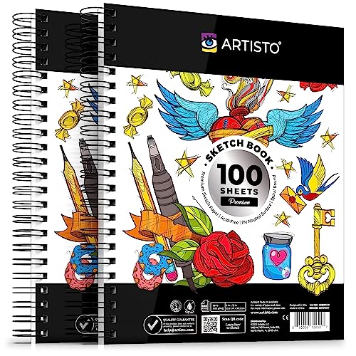 Premium Sketch Book Set - 9x12", Spiral Bound