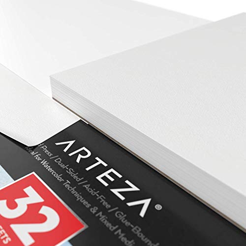 Arteza Watercolor Paper Pad - 2 Pack, 9x12
