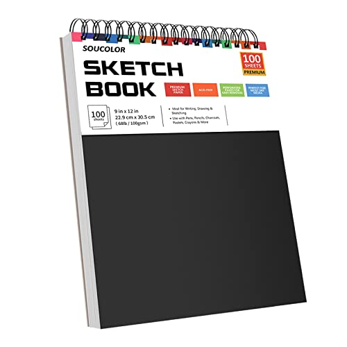 9x12 Sketchbook with 100 Acid-Free Sheets