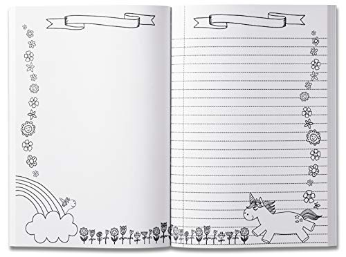 Girls' Unicorn Sketchbook & Journal (Composition Size)