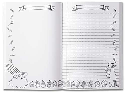 Girls' Unicorn Sketchbook & Journal (Composition Size)