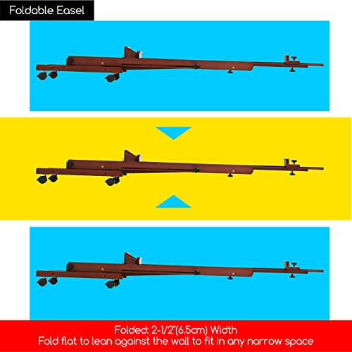 Extra Large Adjustable Beech Wood Easel with Wheels