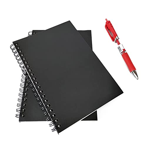 Black Spiral Sketchbook, 3-Pack, 100 Pages