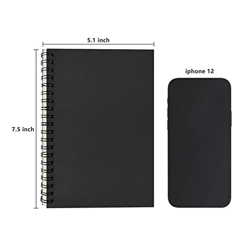 Black Spiral Sketchbook, 3-Pack, 100 Pages