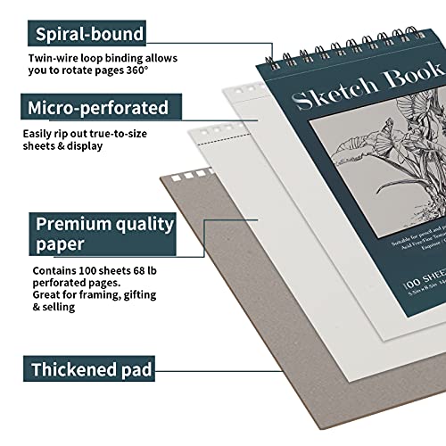 Top Spiral Sketchbook Set, 2 Packs