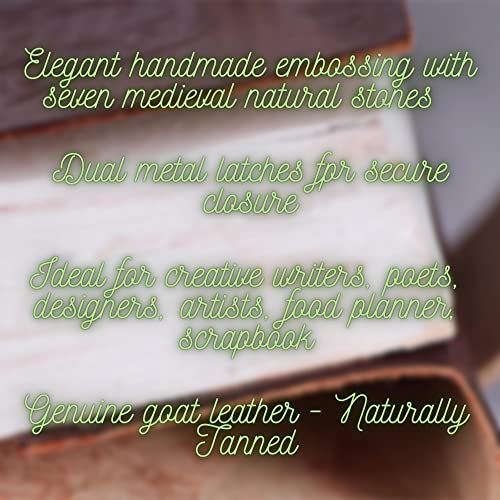 Chakra Embossed Leather Journal - Large Size