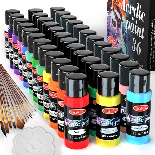 36-Piece Non-Toxic Acrylic Paint Set