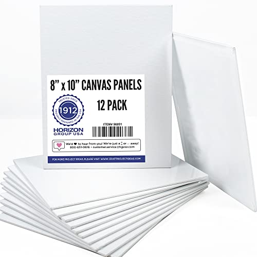 12 Primed Canvas Panels for Artists