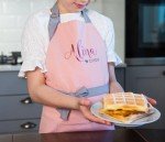 Personalized Pink Kids Cooking Apron & Chef Hat