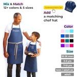 Personalized Pink Kids Cooking Apron & Chef Hat