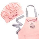 Personalized Pink Kids Cooking Apron & Chef Hat