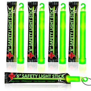 25 Ultra Bright Green Glow Sticks with Lanyards