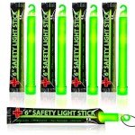 25 Ultra Bright Green Glow Sticks with Lanyards