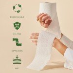 Eco-Friendly Tree-Free Toilet Paper - 24 Double Rolls