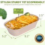 Eco-Friendly Bamboo Meal Prep Containers - 50 Pack