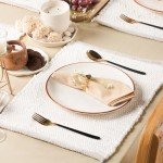 Ivory Eco-Friendly Cotton Chindi Placemats - Set of 6
