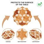 Eco-Friendly Natural Wood Trivets Set of 2