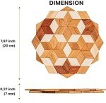 Eco-Friendly Natural Wood Trivets Set of 2