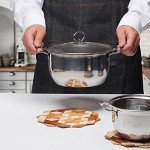 Eco-Friendly Natural Wood Trivets Set of 2