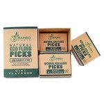 Eco-Friendly Mint Dental Floss Picks - 200 Pack