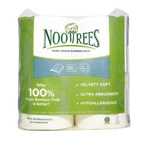 Eco-Friendly 3-Ply Bamboo Toilet Paper - 4 Rolls
