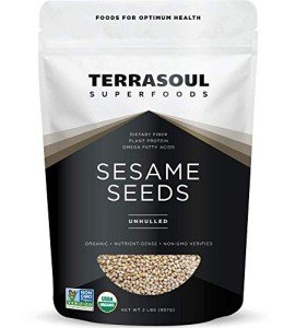 Organic Unhulled Sesame Seeds - 2 Lbs Bag