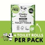 Cheeky Panda Bamboo Toilet Paper - 4 Rolls