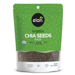 ELAN Organic Chia Seeds - 250g Pack of 2