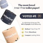 Eco-Friendly Bamboo Toilet Paper - 12 Rolls