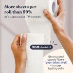 Eco-Friendly Bamboo Toilet Paper - 12 Rolls