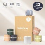 Eco-Friendly Bamboo Toilet Paper - 12 Rolls