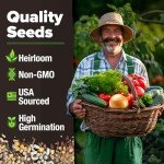 Eco-Friendly Heirloom Vegetable Seeds Pack (55 Varieties)